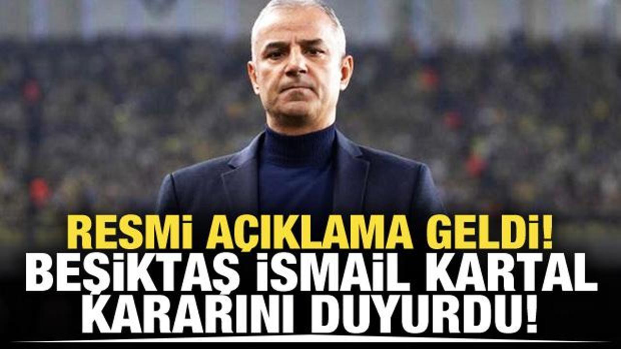 Beşiktaş'tan İsmail Kartal açıklaması!